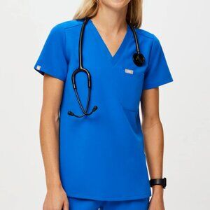FIGS, NWT, Catarina Slim Scrub Top Royal Blue
